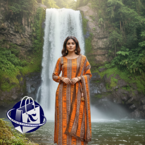 থ্রী পিস অরগেজ বাটিক