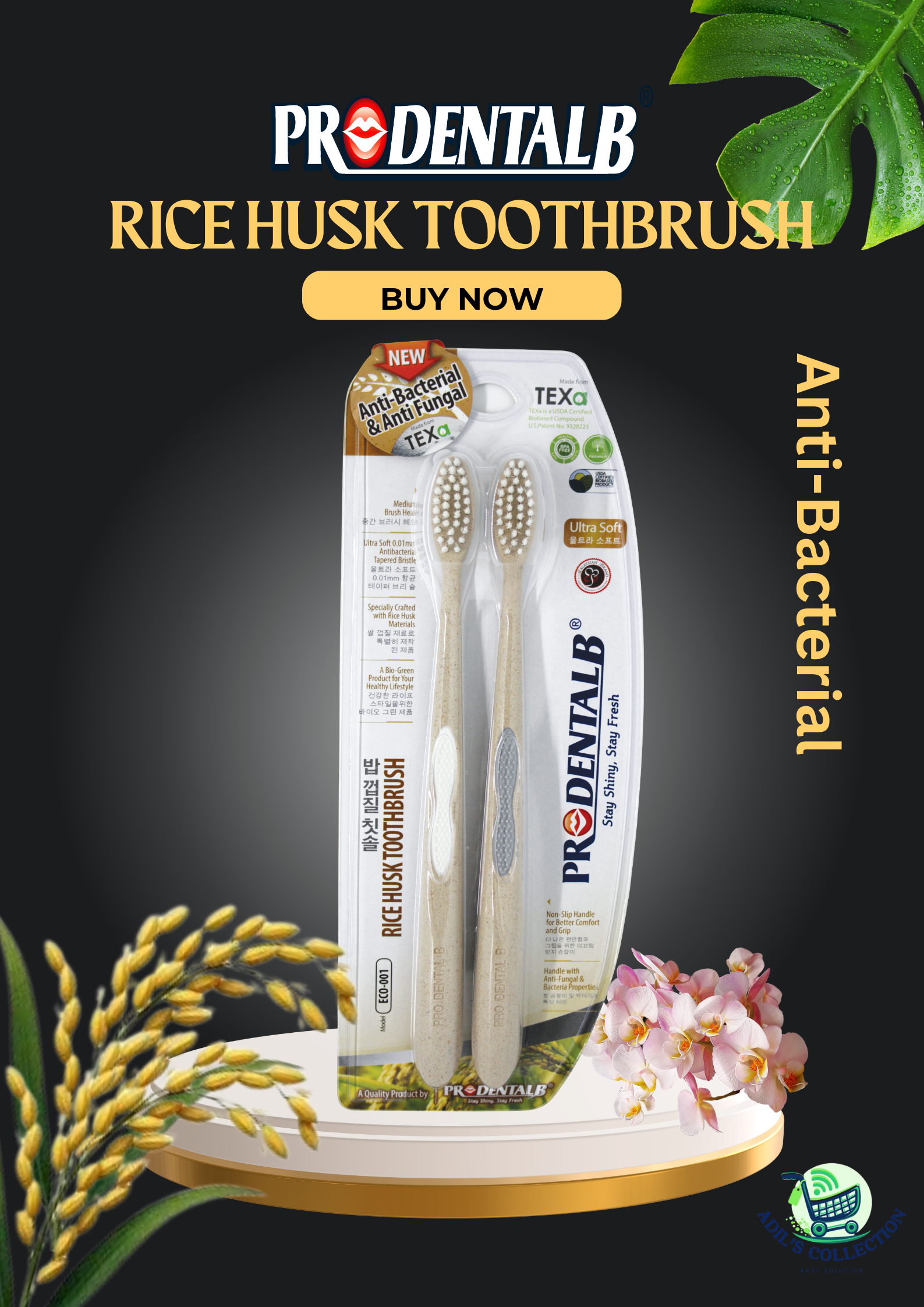 prodental b rice husk tooth brush prodental b rice husk tooth brush